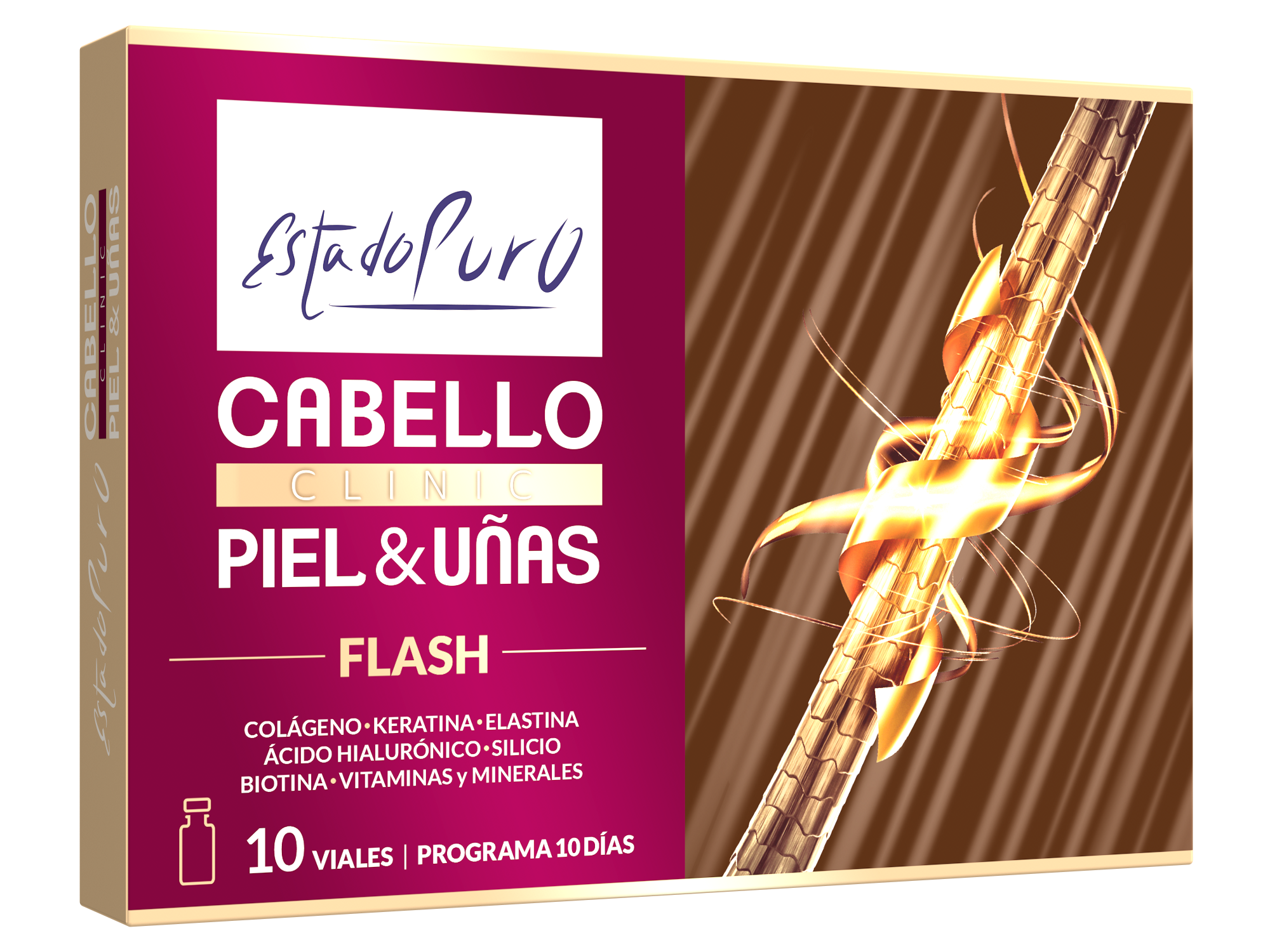 ESTADO PURO CABELLO PIEL Y UÑAS FLASH CLINIC VIALES
