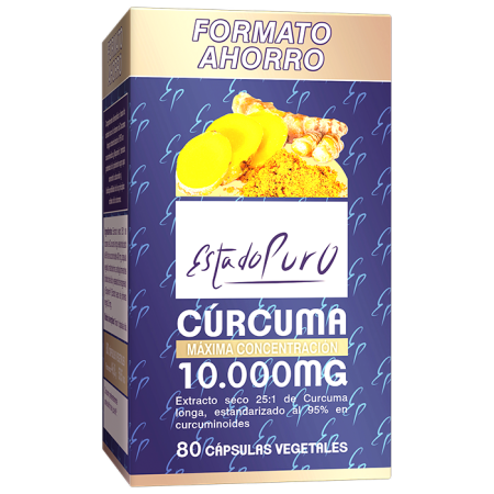 ESTADO PURO CURCUMA 10.000 mg FORMATO AHORRO 80 CÁPSULAS