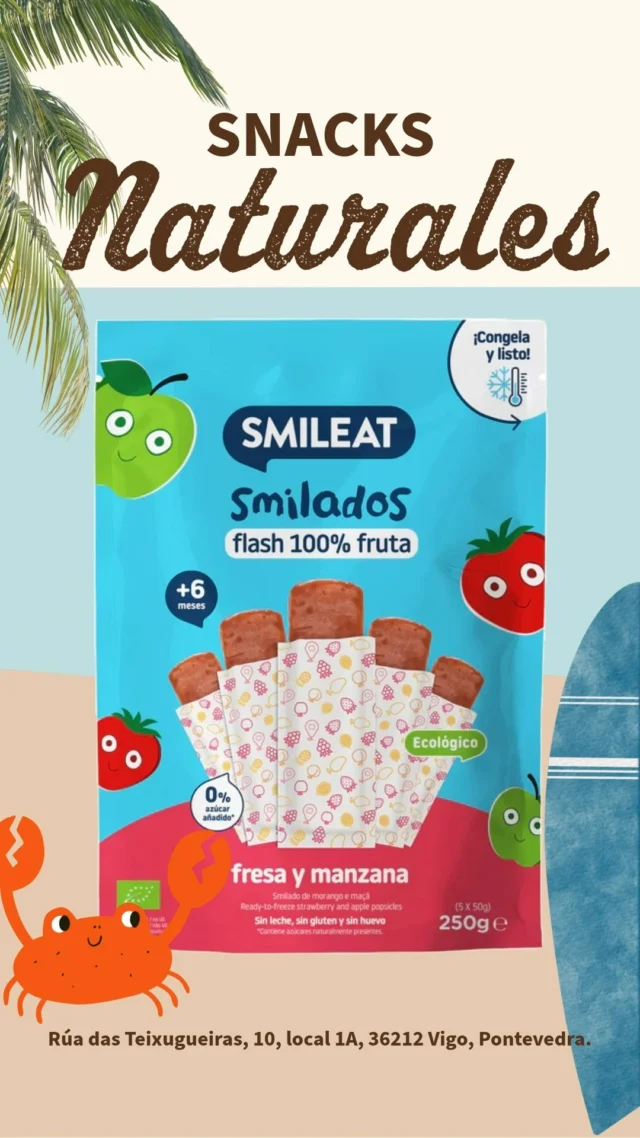 🌞 ¡Este verano, los más peques también disfrutan de snacks saludables y ecológicos!
En Abeleira te traemos lo mejor de @smileat :

🍓 Snacks de fruta ecológica (manzana, fresa, plátano)
🌽 A base de maíz
🚫 Sin azúcar añadido
👶 A partir de 8 meses
♻️ Con envase 100% reciclable

Perfectos para llevar al parque, la playa o las vacaciones 🧺
¡Porque en verano también se cuida lo que comen! 😋

📍Nos encuentras en:
Rúa das Teixugueiras, 10, local 1A – Vigo

#Smileat #AbeleiraVigo #SnackSaludable #CrianzaNatural #SinAzúcarAñadido #AlimentaciónInfantil #SnacksInfantiles #BebéFeliz #ComidaRealParaBebés #BioParaBebés #MeriendaSaludable #MamáConsciente #MaternidadFeliz #NaturalParaEllos #PequesFelices #SnackDeFrutas #EcológicoYNatural #Desde8Meses #VeranoConNiños #BabySnack #CrianzaEcológica #TiendaNaturalVigo #ProductosSmileat #SmileatVigo #SmileatSnack #PapásConscientes #ComidaNaturalBebés #MeriendasFelices #SmileatLovers #CrianzaFeliz